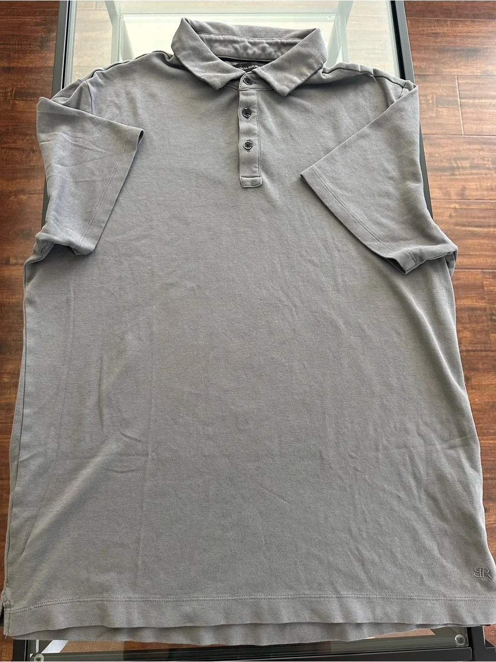 Banana Republic Men's Gray Polo Shirt - Short Sleeve